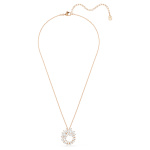 Mesmera pendant Marquise cut, White, 18K rose gold finish
